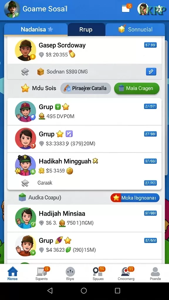 Cuplikan layar 98SPIN — menu navigasi