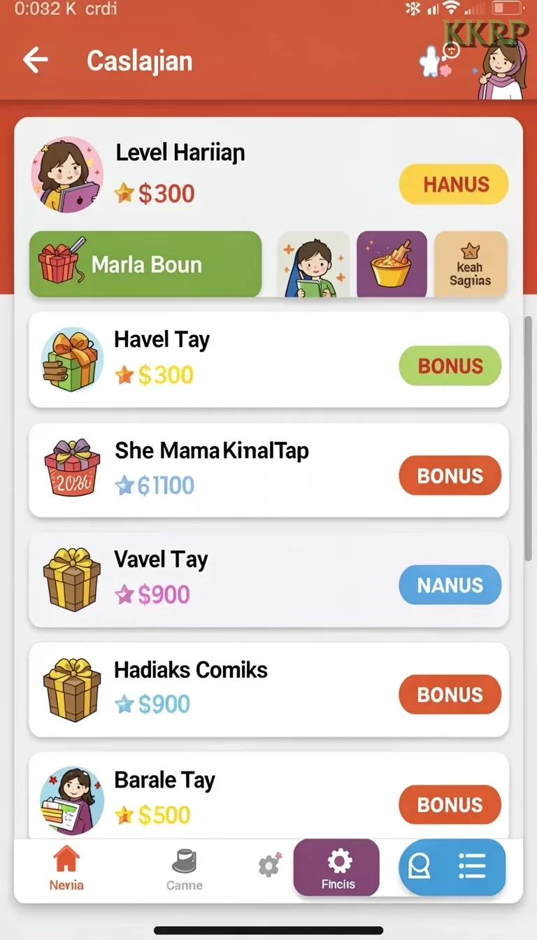 Cuplikan layar WAKTOGEL — aktivitas